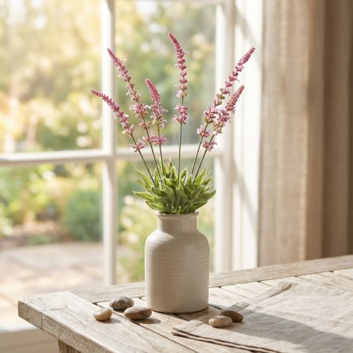 Flores artificiais, decoração lavanda, ramo de lavanda roxa 45cm 3 unid. | Floristik24.pt