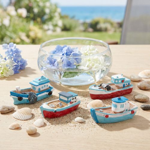 Decoração de mesa barco azul