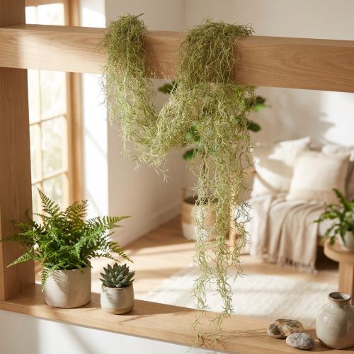 Tillandsia decorativa suspensa Tillandsia artificial verde branco 180cm | Floristik24.pt