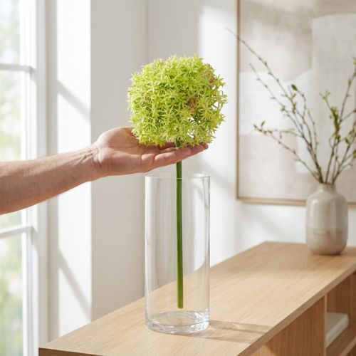 Cebola ornamental artificial flor verde Allium Ø18cm 90cm | Floristik24.pt