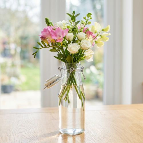 Decoração de garrafa garrafa de vidro com tampa Ø8cm 24cm | Floristik24.pt