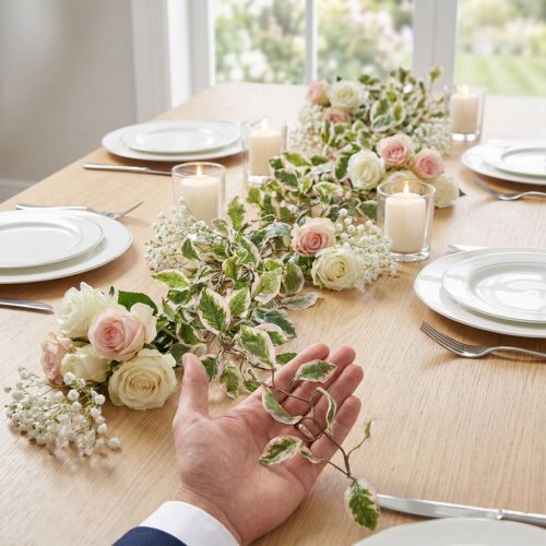 Guirlanda de plantas artificiais para decoração de casamentos românticos e eventos, 150 cm | Floristik24.pt