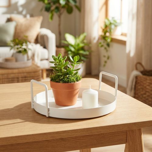 Itens Bandeja para plantas, versátil para uso em casa e no jardim, 18 cm