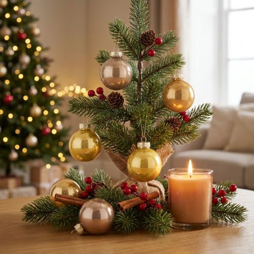 Itens Conjunto de mini enfeites de Natal, bolas brilhantes para pendurar, 3 cm, 22 peças