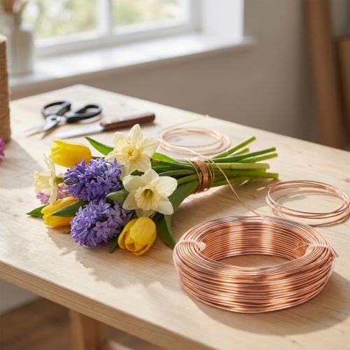Itens Rolo de arame de alumínio para artesanato e floricultura, 60m, 500g