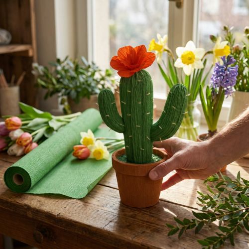 Papel crepom florista verde 50x250cm | Floristik24.pt