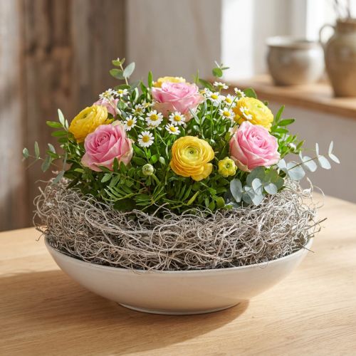 Fibra de tamarindo natural branqueada 500g - Fibras decorativas para arranjos florais e artesanato | Floristik24.pt