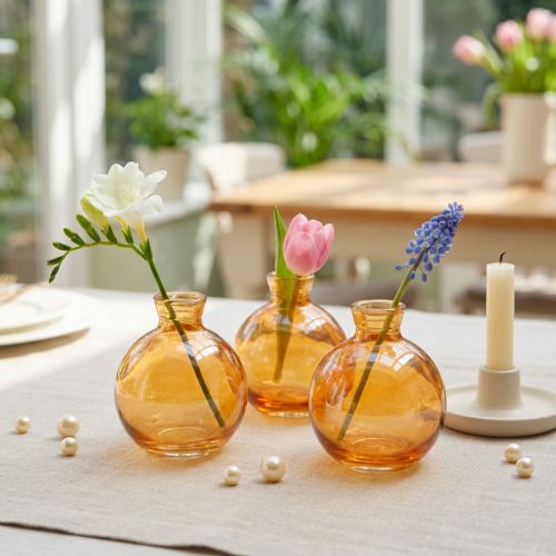 Vasos de vidro bojudos, mini
