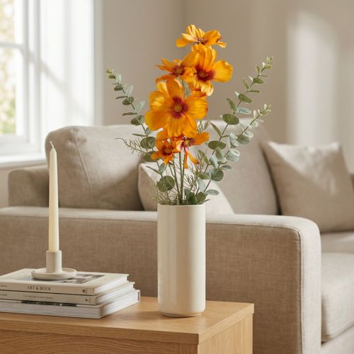 Cosmea Kosmee cesta de joias flor artificial laranja 75cm | Floristik24.pt
