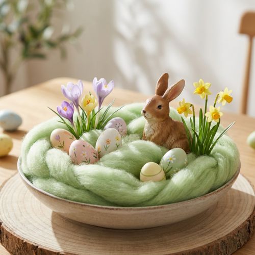 Itens Lã para artesanato, lã decorativa, cordão de lã para diversas ideias criativas e projetos de artesanato, 2m verde claro