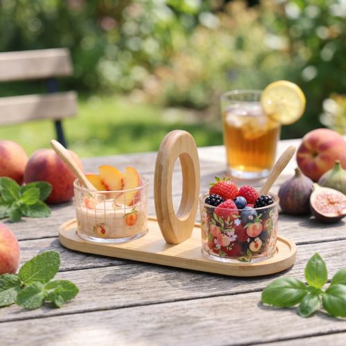 Itens Conjunto de tapas com motivo pêssego decoração de mesa verão 23×9×10,5cm