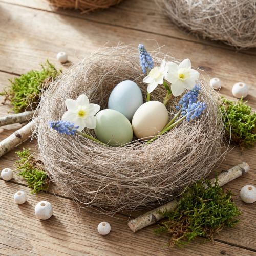Fibras de palmeira naturais, lavadas e brancas, 1 kg, para decoração e artesanato. | Floristik24.pt