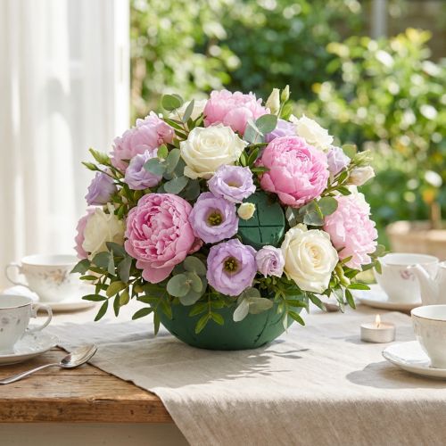 Bola de espuma floral pequena verde Ø12cm 5 unidades | Floristik24.pt