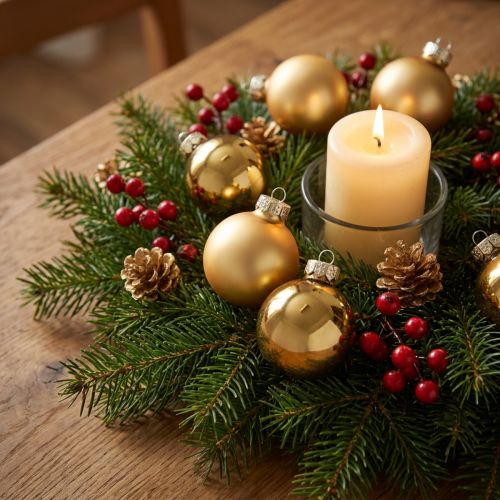 Mini bolas de Natal em vidro dourado fosco brilho Ø3cm 22 un | Floristik24.pt
