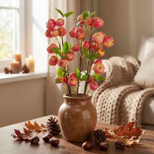 Itens Ramos decorativos maçã ornamental amarelo/vermelho outono inverno C58cm 3 un