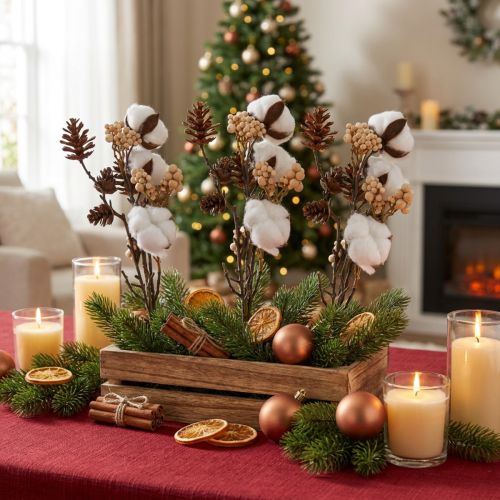 Ramos decorativos de Natal mistura artificial sortidos 29cm 3 cachos | Floristik24.pt