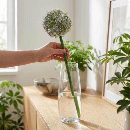 Ramo artificial de alho-poró florido, aparência realista, 90 cm | Floristik24.pt
