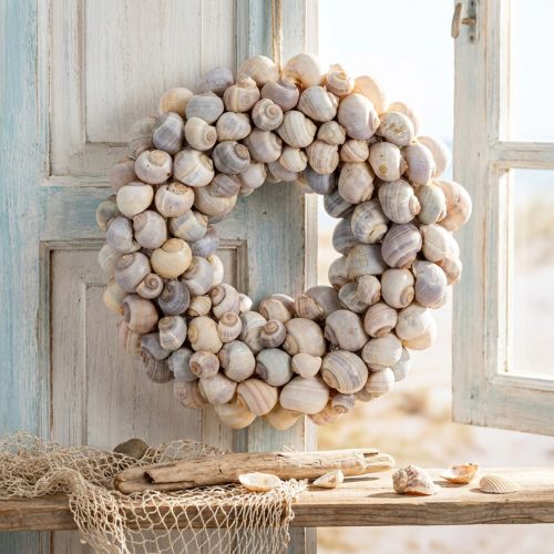 Itens Guirlanda de caracol para pendurar, guirlanda decorativa, estilo marítimo, Nathai, Ø35cm