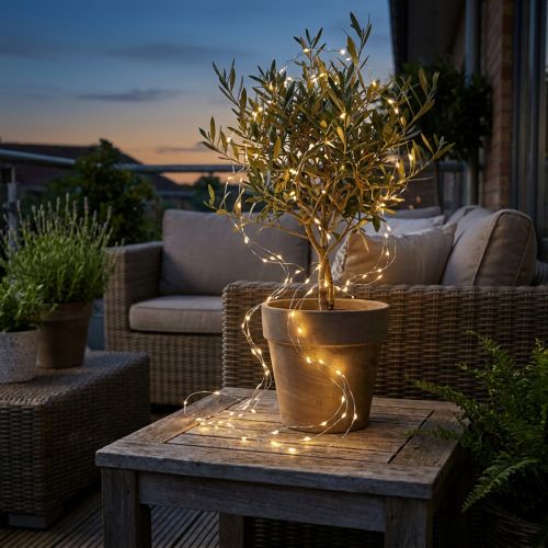 Luzes de fada LED com temporizador de luzes de fada fora de 180 cm | Floristik24.pt