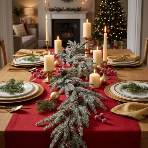 Guirlanda de Natal, guirlanda de pinheiro com pinhas e efeito de geada, decoração de 180 cm para um ambiente festivo. | Floristik24.pt
