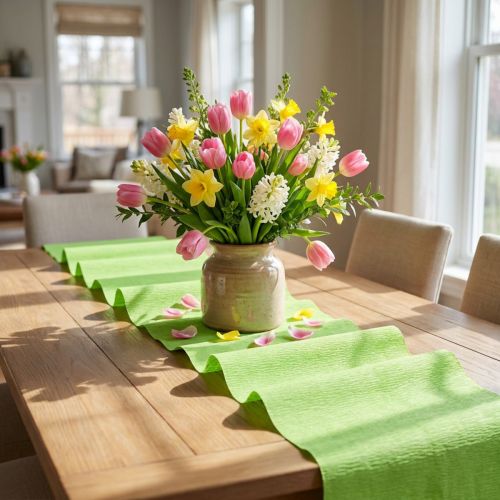 Itens Papel crepom florista verde claro 50x250cm