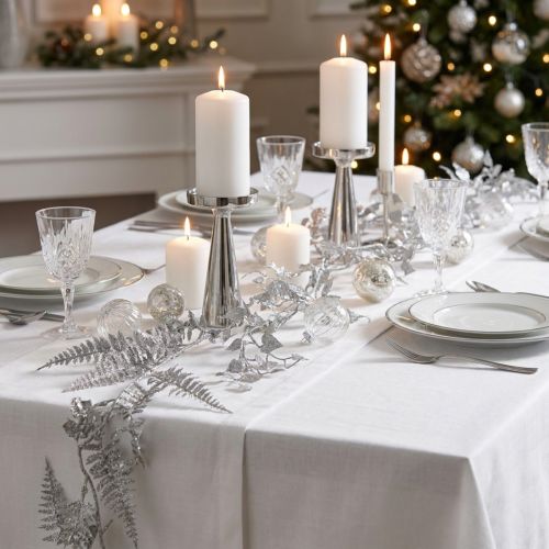 Itens Guirlanda artificial com glitter prateado guirlanda de folhas de samambaia 180 cm 3 unidades