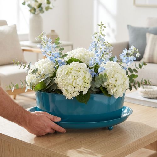 Tigela de mesa em metal, elegante e funcional, para decoração de ambientes, 28 cm | Floristik24.pt