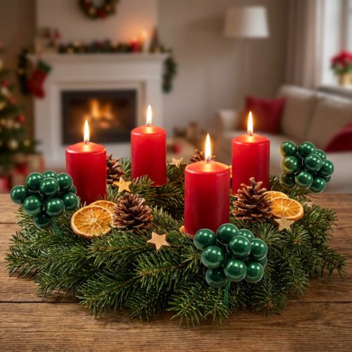 Mini bolas de natal em fio Ø25mm vidro verde 140p | Floristik24.pt