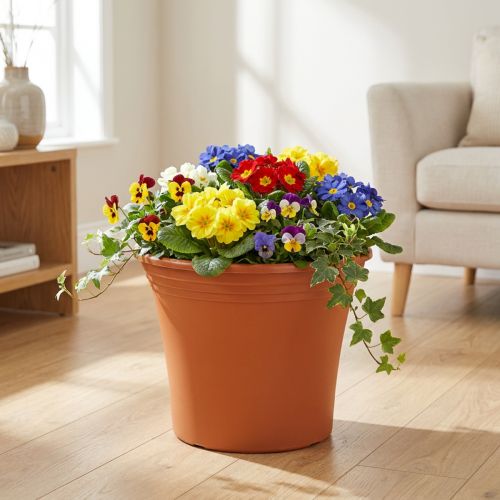 Pote “Irys” plástico terracota Ø38cm Alt.31cm 1ud | Floristik24.pt