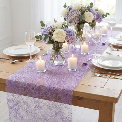 Itens Caminho de mesa Deco fleece Sizoweb roxo 30cm 5m