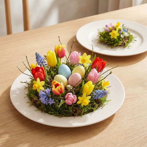 Pratos redondos e simples para decoração e pequenos arranjos, 17 cm, conjunto de 6 peças. | Floristik24.pt