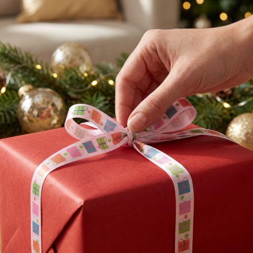 Fita de presente com fita de pacote Natal 15mm 18m | Floristik24.pt