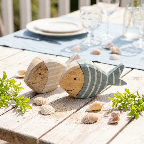 Decoração de mesa de peixe em madeira suporte de peixe madeira 15×8cm 2 un | Floristik24.pt