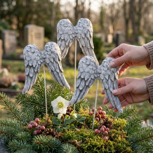 Plugue decorativo asas de anjo 10cm 3 un | Floristik24.pt