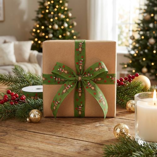 Fita de natal rena fita de natal verde 25mm 20m | Floristik24.pt