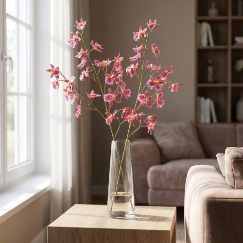 Itens Oncidium Orquídeas Artificiais Decoração Rosa Violeta 93cm 2pcs