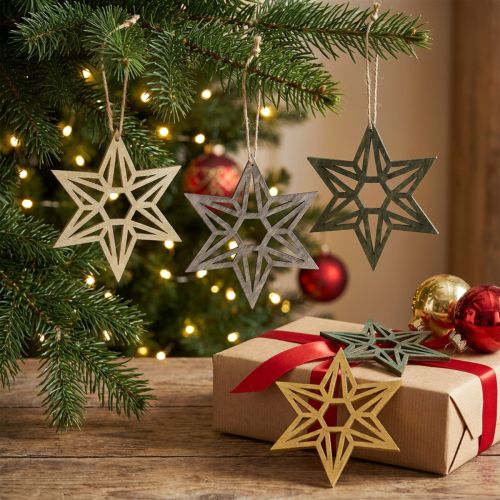Itens Estrelas de madeira decoração de natal estrelas de madeira verde 8cm 16 unidades