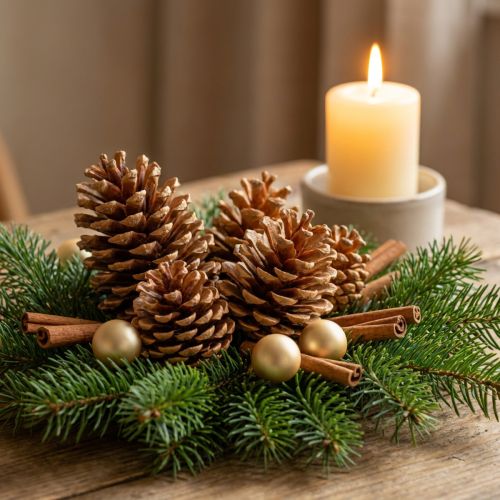 Cones Maritima creme-baunilha misto 5-18cm 25 unidades | Floristik24.pt