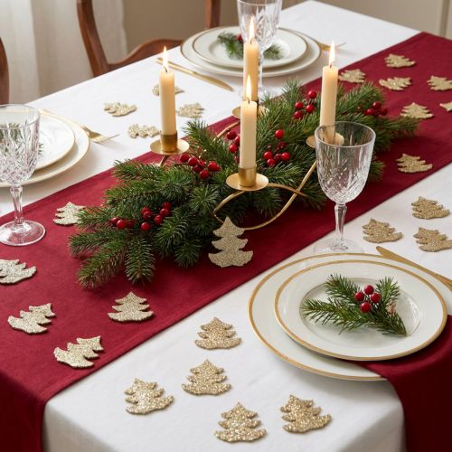 Decoração dispersa árvore de natal glitter dourado 4cm 72 unidades | Floristik24.pt
