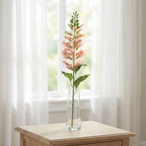 Haste de flor artificial de salmão dedaleira artificial H90cm | Floristik24.pt