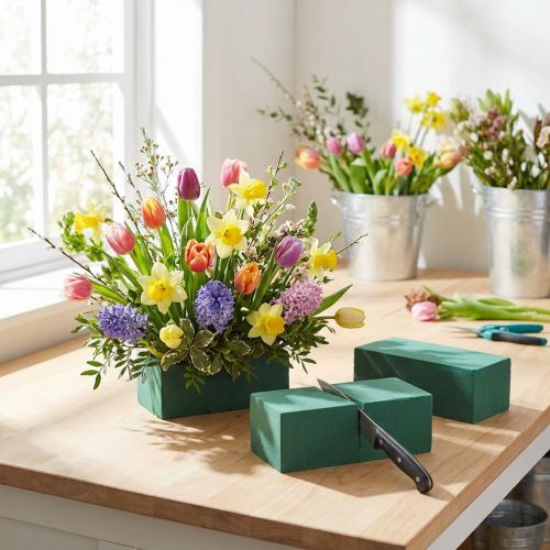 Itens Tijolos de espuma floral úmida para arranjos florais 20 peças Escolha II.