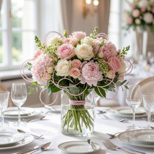 Fio de pavio Glamour Rosa/Prata com arame 33m | Floristik24.pt