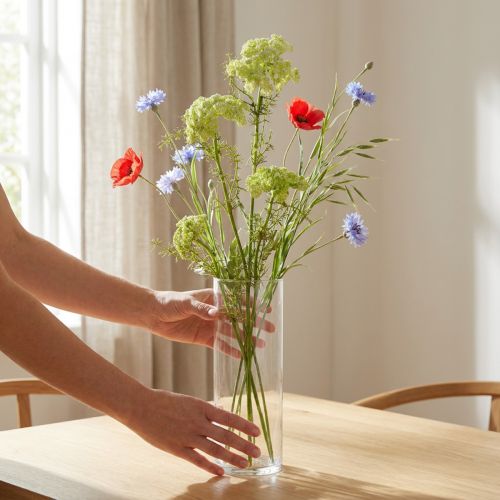 Planta artificial de endro com flor de prado de caule longo verde branco 87 cm | Floristik24.pt