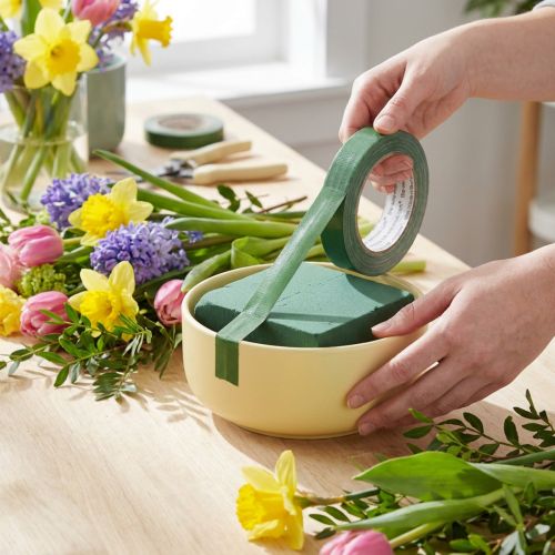 Itens Fita adesiva para espuma floral Anchor Tape Verde 12mm 50m