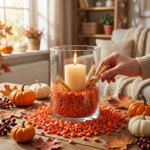 Itens Pedras decorativas 9mm - 13mm laranja 2kg