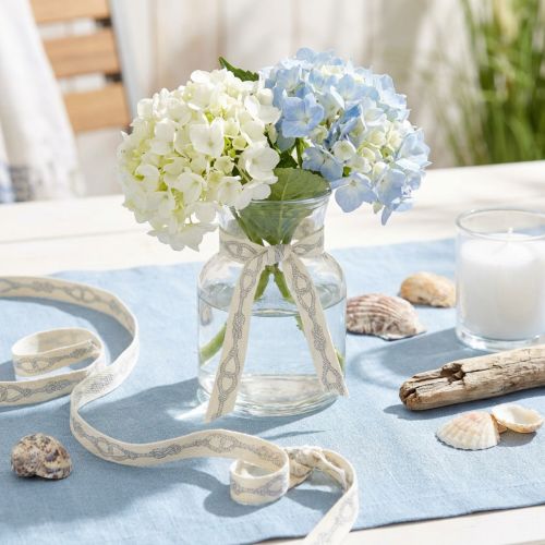 Fita decorativa fita de algodão marítimo cordas creme 15mm 20m | Floristik24.pt