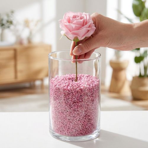 Grânulos decorativos pedras decorativas rosa 2mm - 3mm 2kg | Floristik24.pt