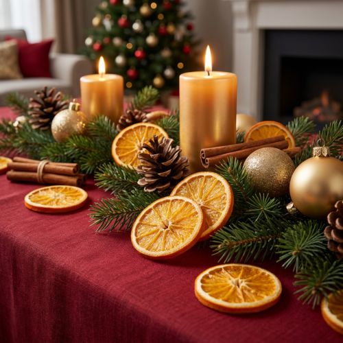 Itens Fatias de tangerina secas decoração natural de Natal 500g