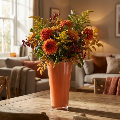 Vaso de flores de laranjeira, vaso decorativo Fizzy Siena Ø20cm A35cm | Floristik24.pt