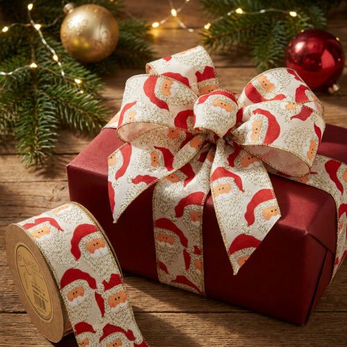 Fita decorativa Papai Noel fita decorativa 60mm 10m | Floristik24.pt